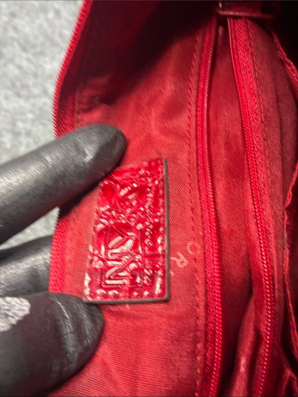 New York & Company Red Croc-Embossed Shoulder Bag with Buckle Accent - Picture 5 of 6